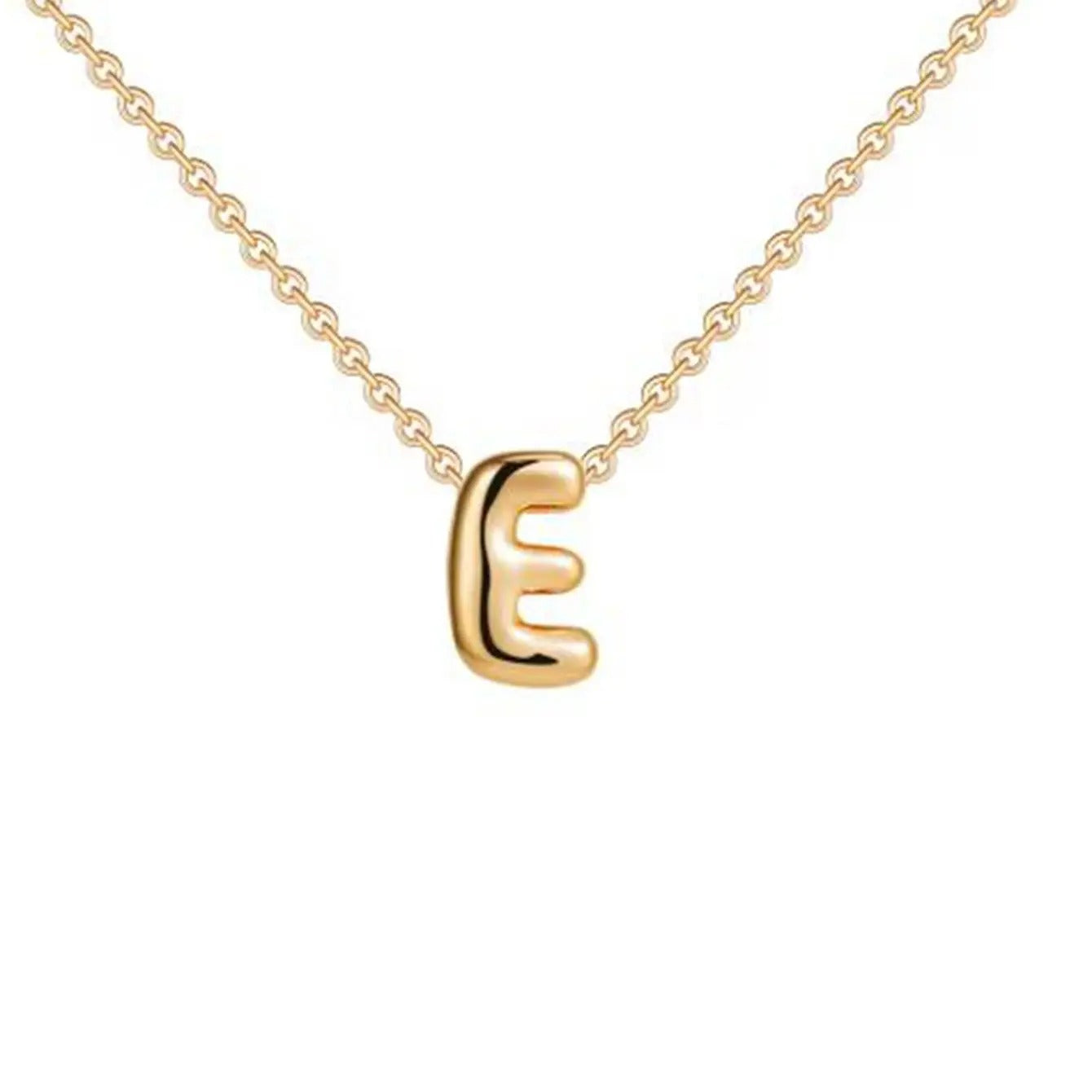 Bubble Initial 14K Gold Necklace