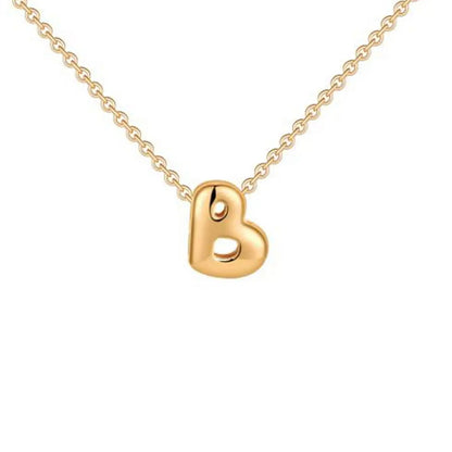 Bubble Initial 14K Gold Necklace