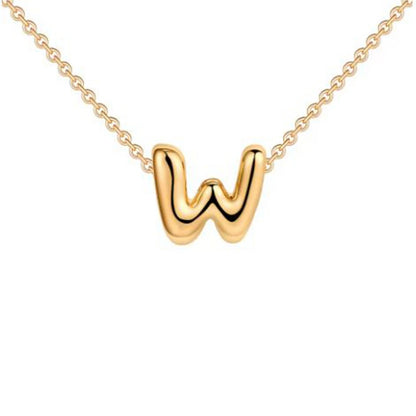 Bubble Initial 14K Gold Necklace