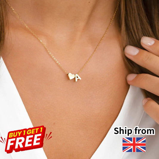 Personalised Sweet Heart Initial 14ct Necklace