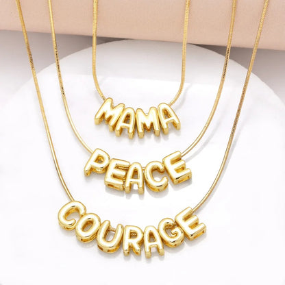 Custom Message Necklace – Words of Love, Strength & Joy