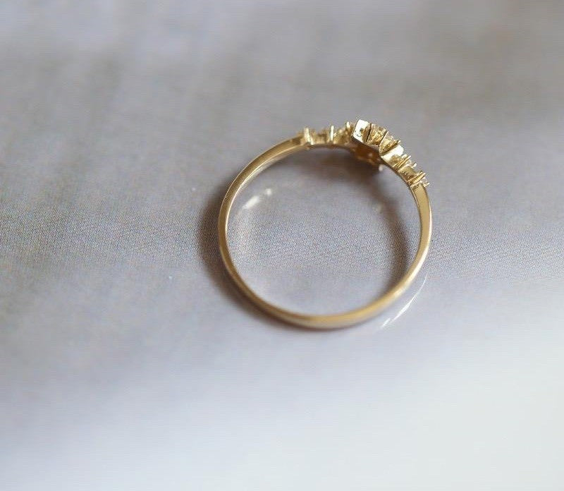 Snowflake Ring 925 Sterling Silver  Crystal CZ Elegant Jewellery Gift UK