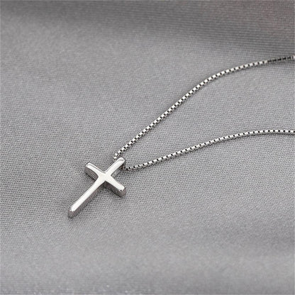 925 Sterling Silver Cross Pendant Necklace Women Christian Jewellery Gift UK