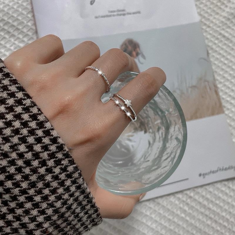 925 Sterling Silver Star Adjustable Ring Women Jewellery Gift UK
